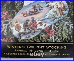 Dimensions Gold Winters Twilight Stocking Cross Stitch Kit 8666 Christmas Dimensions Gold Winters Twilight Stocking Cross Stitch Kit 8666 Christmas