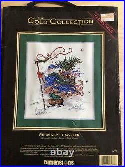 Dimensions Gold cross stitch kit Windswept Traveler 1995 NEW