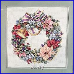 Dimensions HOLIDAY HARMONY WREATH Cross Stitch Kit 2001 GOLD Christmas Presorted