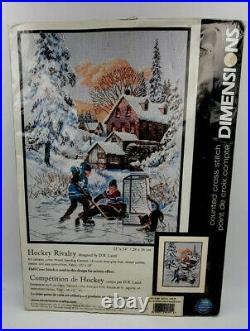 Dimensions Hockey Rivalry Counted Cross Stitch Kit No. 35194 2006 11x14
