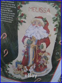 Dimensions Holiday Needlepoint Craft Stocking Kit, FATHER CHRISTMAS, 9085, Mock, 16