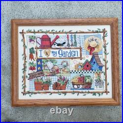 Dimensions I LOVE MY GARDEN 1996 Cross Stitch Kit #3833 Barbara Mock Framed Dimensions I LOVE MY GARDEN 1996 Cross Stitch Kit #3833 Barbara Mock Framed