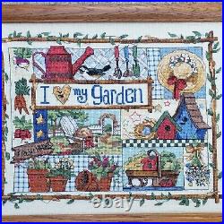 Dimensions I LOVE MY GARDEN 1996 Cross Stitch Kit #3833 Barbara Mock Framed Dimensions I LOVE MY GARDEN 1996 Cross Stitch Kit #3833 Barbara Mock Framed