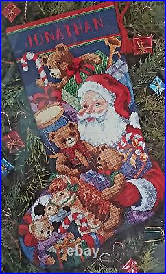 Dimensions Needlepoint Christmas Stocking Kit Santa's Toys 9129 16 14M