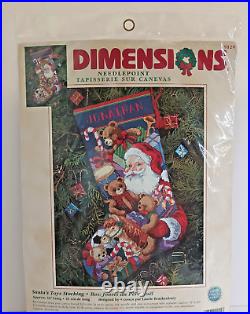 Dimensions Needlepoint Christmas Stocking Kit Santa's Toys 9129 16 14M