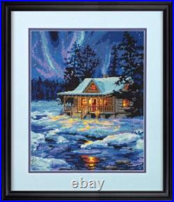 Dimensions Needlepoint Kit Winter Sky Cabin