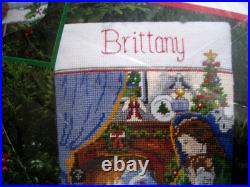 Dimensions Needlepoint Stocking Kit, CHRISTMAS COZY, Himsworth, Mom, Child, 9101,16