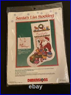 Dimensions Santa's List Stocking cross stitch kit Christmas Holidays Craft