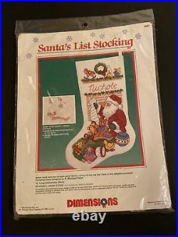 Dimensions Santa's List Stocking cross stitch kit Christmas Holidays Craft
