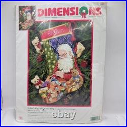 Dimensions Santa's Toy Christmas Stocking Needlepoint Kit 16 original pkg #9123 Dimensions Santa's Toy Christmas Stocking Needlepoint Kit 16 original pkg #9123