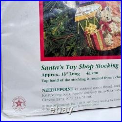 Dimensions Santa's Toy Christmas Stocking Needlepoint Kit 16 original pkg #9123 Dimensions Santa's Toy Christmas Stocking Needlepoint Kit 16 original pkg #9123