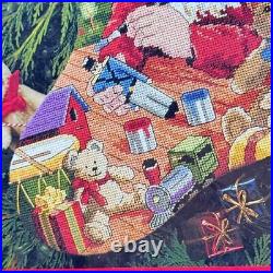 Dimensions Santa's Toy Christmas Stocking Needlepoint Kit 16 original pkg #9123 Dimensions Santa's Toy Christmas Stocking Needlepoint Kit 16 original pkg #9123