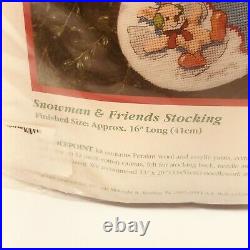 Dimensions Snowman & Friends Christmas Stocking 8491 Needlepoint Kit