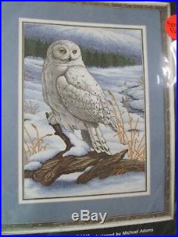 Dimensions Stately Picture White Snowy Owl Kit 3861 Sealed Michael Adams