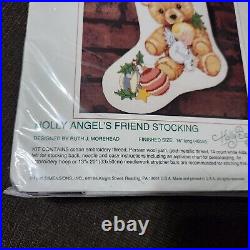 Dimensions Stocking Kit Cross Stitch Sunset Babes Holly Angels Friend 18323