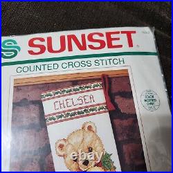 Dimensions Stocking Kit Cross Stitch Sunset Babes Holly Angels Friend 18323