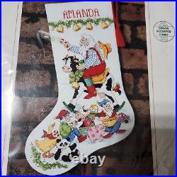 Dimensions Stocking Kit Cross Stitch Sunset Rocking Santa 18345 Sealed