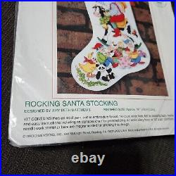 Dimensions Stocking Kit Cross Stitch Sunset Rocking Santa 18345 Sealed