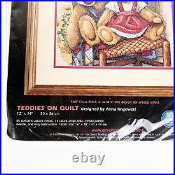 Dimensions TEDDIES ON QUILT counted cross stitch kit 35103, Anna Krajewski, NIP