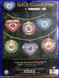 Dimensions THE GOLD COLLECTION Counted Cross Stitch Timeless Elegance Ornaments