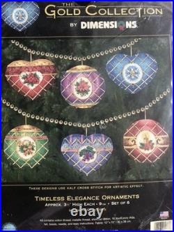Dimensions THE GOLD COLLECTION Counted Cross Stitch Timeless Elegance Ornaments