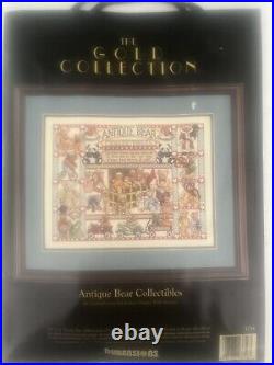 Dimensions THE GOLD COLLECTION Cross Stitch Kit Antique Bear Collectibles 1993