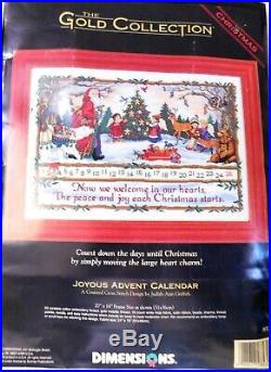 Dimensions The Gold Collection Joyous Advent Calendar 8532 20x14 NIP Sealed Kit