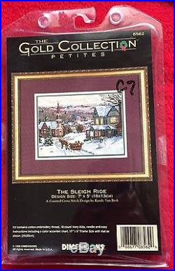 Dimensions The Gold Collection Petites The Sleigh Ride Cross Stich Kit RARE