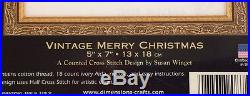 Dimensions The Gold Collection Vintage Merry Christmas Counted Cross Stitch RARE