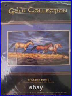 Dimensions Thunder Ridge, 3853 Counted X Stitch Kit 1997, Gold Collection Sealed