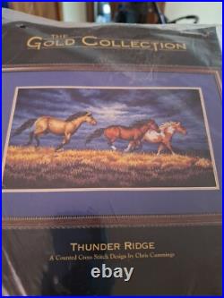 Dimensions Thunder Ridge, 3853 Counted X Stitch Kit 1997, Gold Collection Sealed