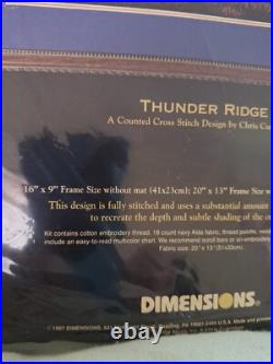 Dimensions Thunder Ridge, 3853 Counted X Stitch Kit 1997, Gold Collection Sealed