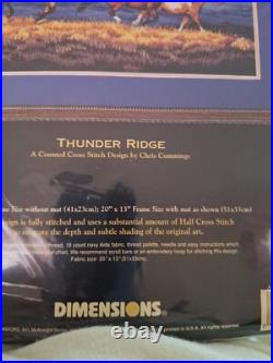 Dimensions Thunder Ridge, 3853 Counted X Stitch Kit 1997, Gold Collection Sealed