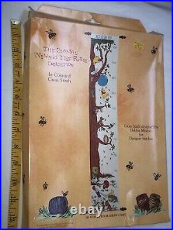 Disney Classic Winnie Pooh Christopher Robin Growth Chart Cross Stitch Kit New