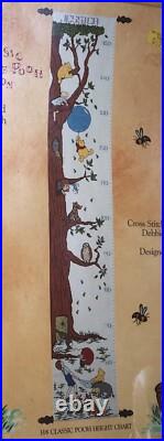 Disney Classic Winnie Pooh Christopher Robin Growth Chart Cross Stitch Kit New