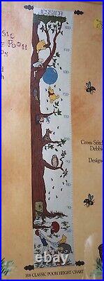 Disney Classic Winnie Pooh Christopher Robin Growth Chart Cross Stitch Kit New