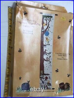 Disney Classic Winnie Pooh Christopher Robin Growth Chart Cross Stitch Kit New