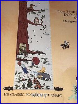 Disney Classic Winnie Pooh Christopher Robin Growth Chart Cross Stitch Kit New