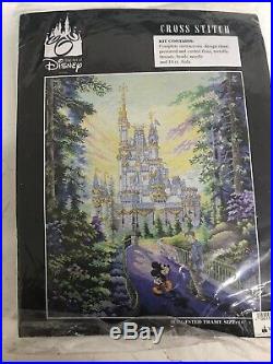 Disney Counted Cross Stitch Kit Past Present Forever Mickey Castle