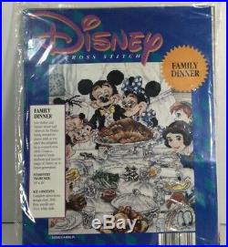 Disney Cross Stitch Kit Family Dinner NEW SEALED OOP Fast Free Shipping