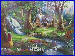 Disney Dreams Collection Kinkade Snow White Discovers The Cottage Cross Stitch