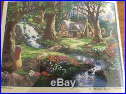 Disney Dreams Collection Kinkade Snow White Discovers the Cottage Cross Stitch