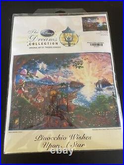 Disney Dreams Collection Pinocchio Wishes Upon A Star Cross Stitch Kit Kinkade