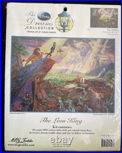Disney Dreams Collection by Thomas Kinkade Lion King Cross Stitch Kit. Sealed