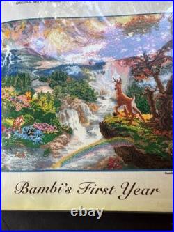 Disney Dreams Thomas Kinkade Bambi's First Year Cross Stitch Kit 16 x 12 52504