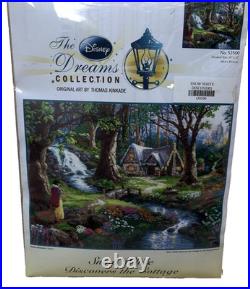 Disney Dreams Thomas Kinkade Cross Stitch Kit Snow White Cottage 52500 16x12 NEW