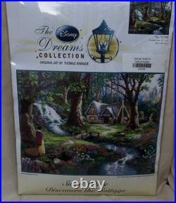 Disney Dreams Thomas Kinkade Cross Stitch Kit Snow White Cottage 52500 16x12 NEW