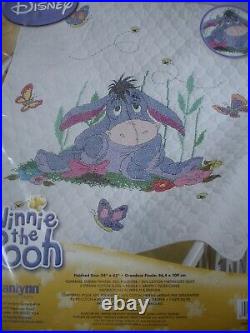 Disney Eeyore from Winnie the Pooh/ Cross Stitch Quilt Kit by Janlynn/34x43/ NEW