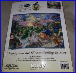 Disney Kinkade Beauty and the Beast Falling In Love Counted Cross Stitch Kit