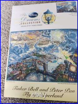 Disney Kinkade Tinker Bell Peter Pan Fly to Neverland Cross Stitch Kit52502 NIOP